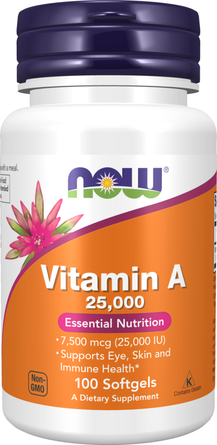 0340_v11_MAIN_WEB Vitamin A 7500mcg 25,000IU 100softgels - Image 1