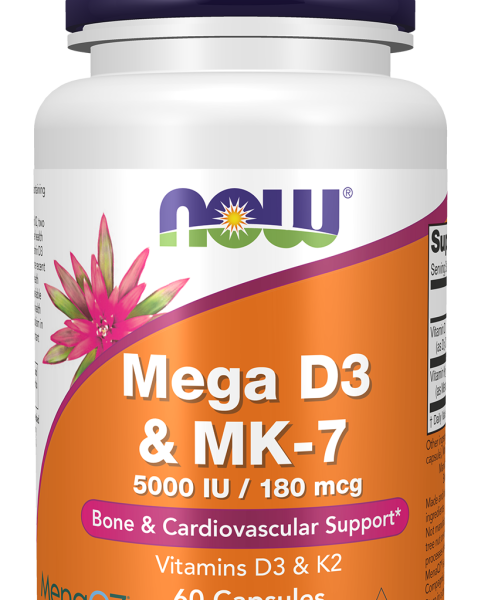 Mega D3 & MK-7 5000IU 180mcg 60capsules Capsules