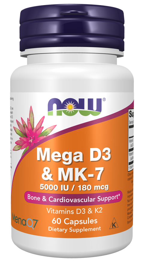 0384_v13 Mega D3 & MK-7 5000IU 180mcg 60capsules Capsules - Image 1