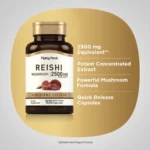 Reishi Mushroom, 2500 mg, 100 Quick Release Capsules - Image 3