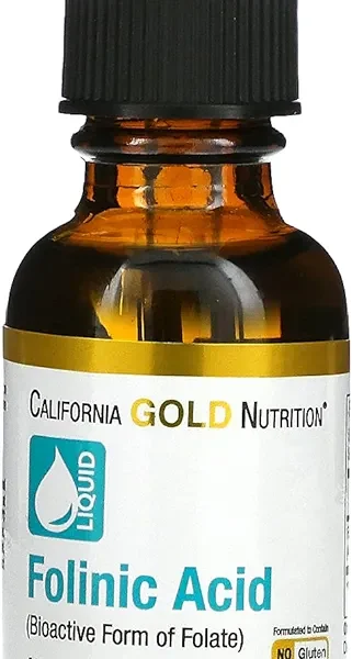 Folinic Acid, Bioactive Form of Folate from Calcium Folinate, Alcohol Free, 1 fl oz (30 ml)